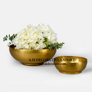 Cuenco y jarrones de diseño elegante Para flores y plantas verdes, estilo nórdico martillado a mano, acabado de plata, decoración, venta al por mayor - Product Image 5