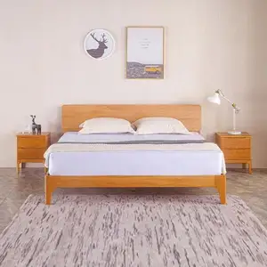 Мебель для спальни, деревянная кровать большого размера, простой фанера, уникальный дизайн, двуспальная кровать, домашняя кровать