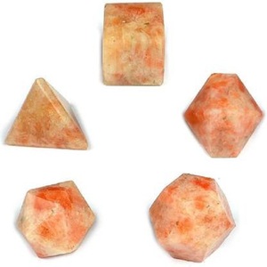 Belle meilleure qualité pierre précieuse pierre de soleil 5 pièces ensemble de géométrie sacrée pour la guérison ensemble de géométrie de cristaux naturels - Product Image 3