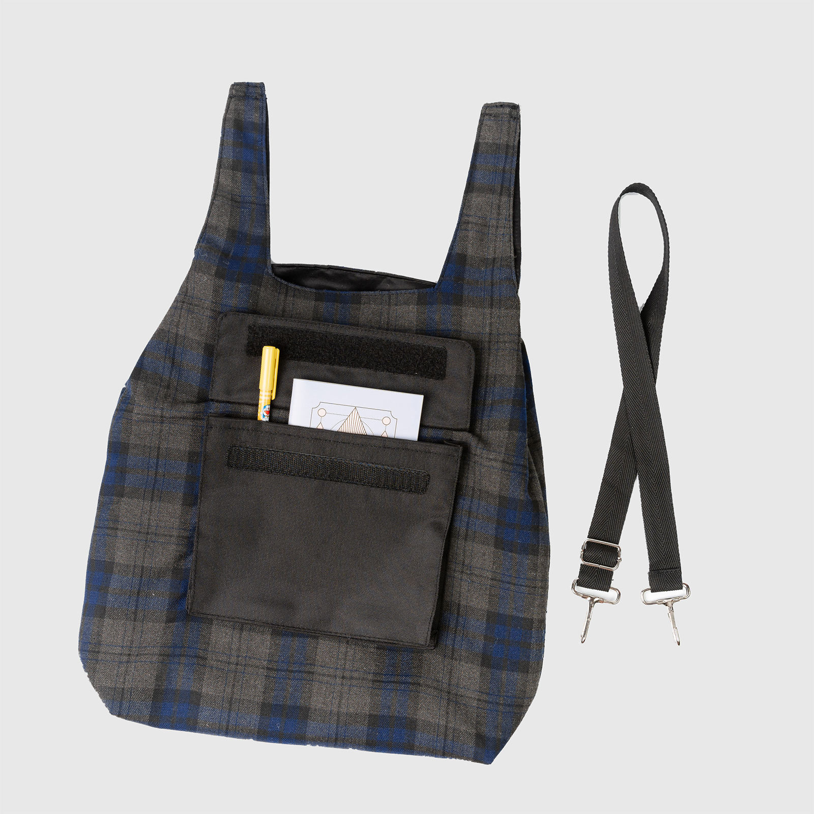 Dark color with plaid