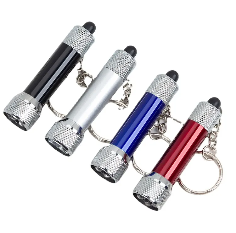 गर्म एलईडी छोटे टॉर्च चाबी का गुच्छा आपातकालीन प्रकाश चाबी का गुच्छा पोर्टेबल और व्यावहारिक धातु चाबी का गुच्छा