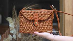 Low Price Beach Bag Water Hyacinth Handbag Wholesale Straw Bag Tote Handbags Wholesale Made in Vietnam - Product Image 4