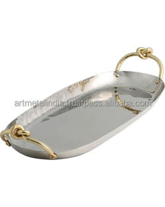 DERNIÈRE CONCEPTION DE CUIVRE ANTIQUE EN MÉTAL PLATEAU de SERVICE - Product Image 2