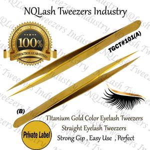 Fabricant de pinces à cils incurvées Pince à épiler pour extension de cils en acier inoxydable Pince à cils pointu multicolore Logo personnalisé - Product Image 5