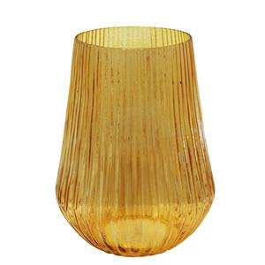 Hot Selling Handmade <b>Blue</b> Color <b>Glass</b> Material Luxury Flower <b>Vase</b> for Home Table Decor Modern Style Desktop Pot - Product Image 4