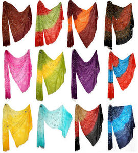 Dupatta de Algodón con Bordado de Espejo Rajasthani, Chal, Venta al por Mayor - Product Image 5