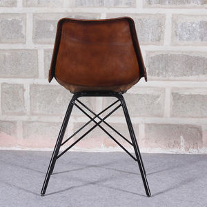 Muebles modernos contemporáneos para el hogar, silla de comedor de hierro y cuero para el hogar, oficina, apartamento, Villa para hoteles - Product Image 4