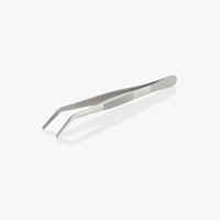 Pinza dentada de pulgar para vendaje quirúrgico, pinzas de acero inoxidable curvadas de 16 Cm, Punta dentada, CE ISO