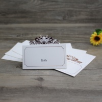 Marque-places personnalisés découpés au laser, cartes de table florales en feuille d'or pour mariage, banquet, réception, décoration de table