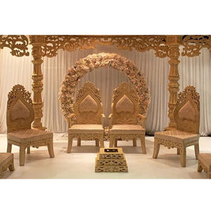 Indian Wedding Ceremony <b>Chairs</b> for Mandap Premium Quality Wedding Vidhi Mandap <b>Chairs</b> Best Wooden Carved Wedding Mandap <b>Chairs</b> - Product Image 1