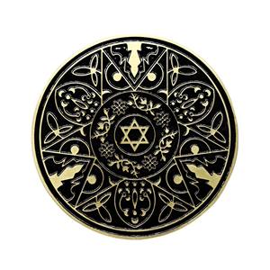 Custom Deep Etched Brass Coaster with Novelty Design <b>Wood</b> Base Mat & Pad for Home Office or Kitchen Table Gifting - Product Image 6