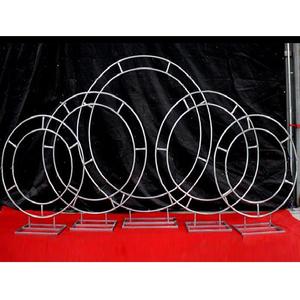 Cadre circulaire en métal pour mariage, accessoires de décoration circulaire en fer forgé, toile de fond pour mariage, cercle métallique - Product Image 1