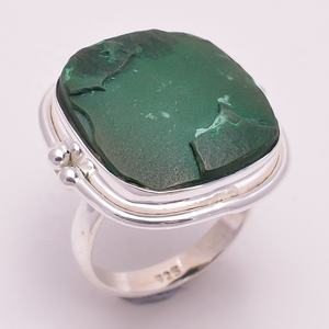 ผู้จัดจำหน่ายแหวนพลอยเงินสเตอร์ลิง925เครื่องประดับเงินอัญมณีมรกตธรรมชาติผู้ผลิตเครื่องประดับเงินทำมือ - Product Image 1