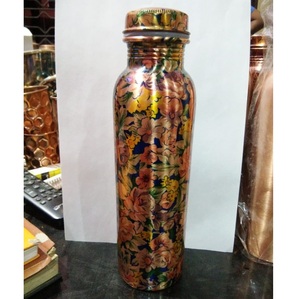 Botella de agua de cobre puro, termo aislado hecho a mano, a prueba de fugas, para Bar, accesorios, 28 OZ, 950 ml - Product Image 4