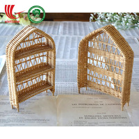 Collection de meubles en rotin pour poupées, ensemble de sièges, banc, chaise pour poupées, décoration murale, vente en gros pour la maison