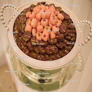 Tazones de aperitivos de postre de la mejor calidad en tazones de chocolate martillado de acero inoxidable con bandeja a buen precio - Product Image 5