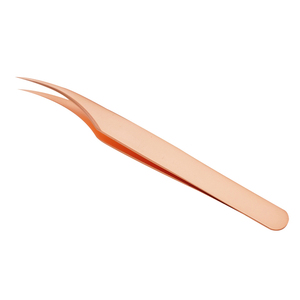 Pinzas de maquillaje de acero inoxidable, color rosa, oro - Product Image 3