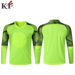 Custom Color 100% Polyester Breathable Waterproof <b>Mesh</b> Seamless <b>Long</b> <b>Sleeve</b> Slim Fit Adult Unisex Soccer Goalkeeper Jersey Heat - Product Image 3