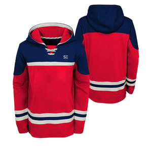 Custom <b>Sublimation</b> Hockey Lace up <b>Hoodie</b> Ice Hockey Sweatshirt Hockey Sweater 2023 - Product Image 2