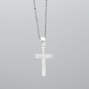 สร้อยคอไม้กางเขนเพทาย5A สวยงามทันสมัยสำหรับงานหมั้นงานแต่งงานหรืองานปาร์ตี้แฮนด์เมดในไต้หวัน - Product Image 6