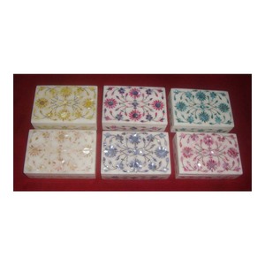 Multicolor Mother Of Pearl <b>White</b> Marble <b>Chocolate</b> <b>Boxes</b> For Export - Product Image 1