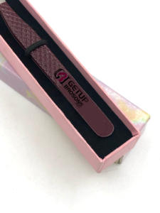 แหนบต่อขนตาสำหรับติดเพชรอุปกรณ์เสริมความงามแบบรัสเซียเคลือบผงไวน์อุปกรณ์เสริมความงามแบบมืออาชีพ - Product Image 2