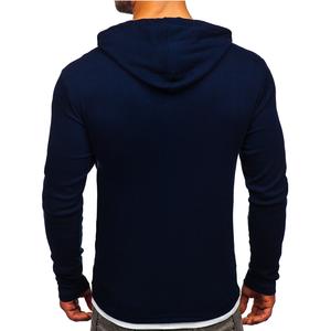 เสื้อสวมหัวมีฮู้ดฮิปฮอปแขนยาวของผู้ชายเสื้อสเวตเตอร์แฟชั่นพิมพ์ลายเสื้อขนแกะผ้าฝ้ายย้อมสีล้วนสำหรับฤดูหนาวกำหนดเองได้100% - Product Image 4