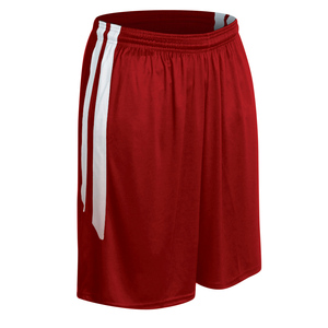 Pantalones cortos de baloncesto de verano personalizables de secado rápido rojo sólido y diseño impreso transpirable con opciones de logotipo y tamaño - Product Image 1