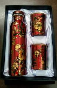 Regalo de negocios-Botella de agua de cobre negro Vaso Vida saludable Inmunidad Booster Estilo deportivo para regalo de Navidad - Product Image 2