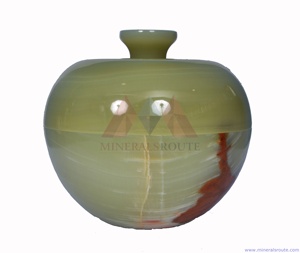 Vente en gros de pots en marbre d'onyx de qualité supérieure avec couvercles écologiques Formes personnalisables Décoration intérieure de haute qualité Artisanat naturel Design - Product Image 5