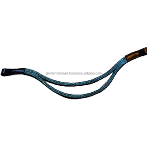 แถบคิ้วหนังม้าสองแถวคุณภาพสูงหลายสีตามสั่งขนาดหนังอังกฤษสำหรับบังเหียน - Product Image 1