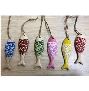 Decoración de madera tallada en forma de pez para colorear o decorar, exquisita decoración de Interior hecha a mano de fábrica, 99GD - Product Image 4