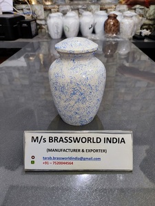 Urna Funeraria de Aluminio Pintada a Mano con Forma de Lágrima y Corazón, Suministros Funerarios, Tamaño Mediano para Adultos, Estilo Americano, BRASSWORLD INDIA - Product Image 5