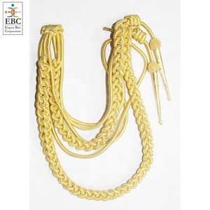 2026 Cordones Redondos Trenzados Recubiertos, Aiguillette, Accesorios para Uniformes, Accesorio Personalizado para Uniformes, Cinturón de Exportación, Hecho a Mano, Puntas Doradas - Product Image 4
