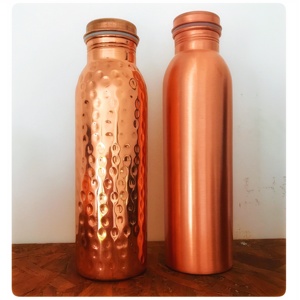 ขวดน้ำทองแดงที่ออกแบบโดยใช้ค้อนสำหรับเครื่องดื่มดีไซน์ชั้นนำขวดน้ำที่ใส่ใจสุขภาพ - Product Image 3