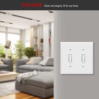 Interrupteur électrique avec bascule murale en plastique, 2 boutons, en Polycarbonate, couverture de sortie extensible, 8812 w, blanc