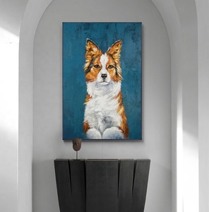 Handmade Modern Abstract Oil <strong>Painting</strong> of Animal <strong>Peacock</strong> on Canvas Home Decor Art - Product Image 3