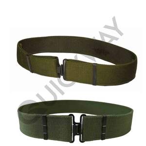 2025 mejor calidad venta servicios combinados cinturón uniforme accesorios Ceremonial Cadet cincha cinturón personalizado Color verde - Product Image 4