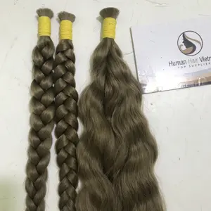 Mechones de cabello 100% humano de Vietnam, pelo virgen alineado con cutícula, 8 colores, pelo ondulado NATURAL - Product Image 1