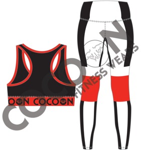 Sujetador de Yoga de alta calidad, ropa deportiva de gimnasio a la moda, color negro y rojo - Product Image 3
