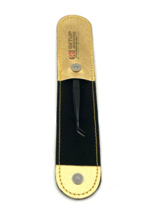 Meilleure conception professionnelle en acier inoxydable 45 degrés noir Plasma Fiber Nano pointe extension de cils pince à épiler Instrument de beauté - Product Image 5