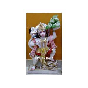 Estatua de Lord Hanuman, estatua de mármol blanco - Product Image 1