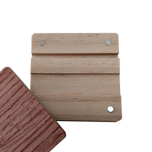Wood Grain Wooden Phone Stand <b>Block</b> with Bottle Opener Red Color for Mobile Phone and Drinks - Product Image 2