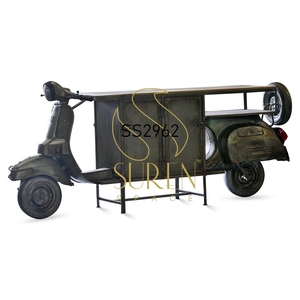 Scooter Hôtel Restaurant Design Artisanal Casier À Vin En Fer Compteur - Product Image 2