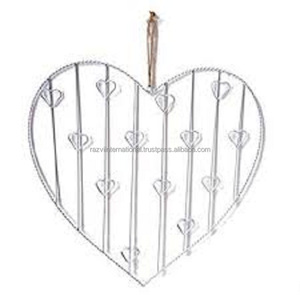Adorno Colgante de Metal y Hierro con Forma de Corazón y Perlas Vintage, con Logotipo Personalizado, Ecológico, Duradero, Decoración para el Hogar, Estilo Artístico e Ins, Empaquetado en Caja - Product Image 2