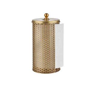 Servilletero dorado de diseño moderno con acabado antiguo, perfecto para vajilla de comedor y accesorios de boda - Product Image 2