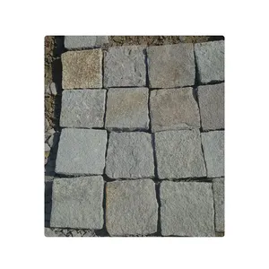 High Grade Driveway And Parking Use 100% Natural Stone Yellow Brown Mix Cobble Stone Available At Custom Size