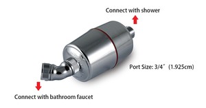 เครื่องกรองน้ำพลาสติกแบบใช้มือหมุนยี่ห้อไต้หวัน บูเดอร์ สำหรับฝักบัวอาบน้ำ ช่วยเพิ่มคุณภาพน้ำด้วยเทคโนโลยีการกรองขั้นสูง สำหรับใช้ในครัวเรือน - Product Image 4