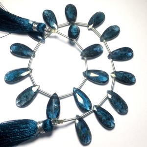 Cuentas de pera de cianita natural sin tratar, venta al por mayor, piedras preciosas sueltas, fabricación de joyas, certificado por terceros, todos los tamaños disponibles - Product Image 2