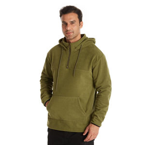 Sweat à capuche pull-over pour hommes en polyester 100% coton de haute qualité personnalisé imprimé bricolage OEM Logo teint uni pour l'hiver - Product Image 1
